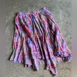 Vintage Floral Twirl Skirt Size L